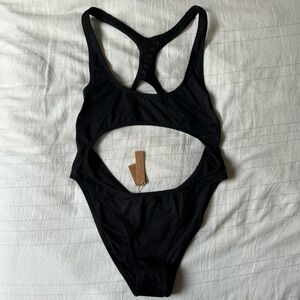 NWT SKIMS Onyx Cutout One Piece/ Monokini